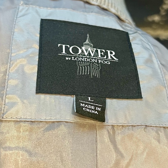 Tower by London Fog Long Puffer Coat with faux fur hood NWT - Picture 7 of 9